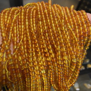 【极乐土琥珀】5147天然金珀散珠圆珠3.1~6.3 琥珀散珠 金珀散珠