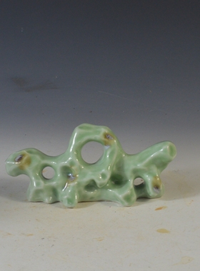 仿古瓷器民国风格青釉笔架摆件