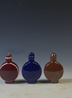 仿古瓷器 柴窑烧 厂货 单色釉鼻烟壶 古董古玩老货旧货收藏品摆件