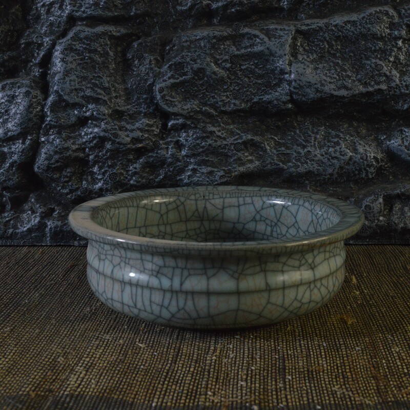 仿古瓷器 复古 南宋 哥窑金丝铁线笔洗 水缸 古董古玩摆件收藏品