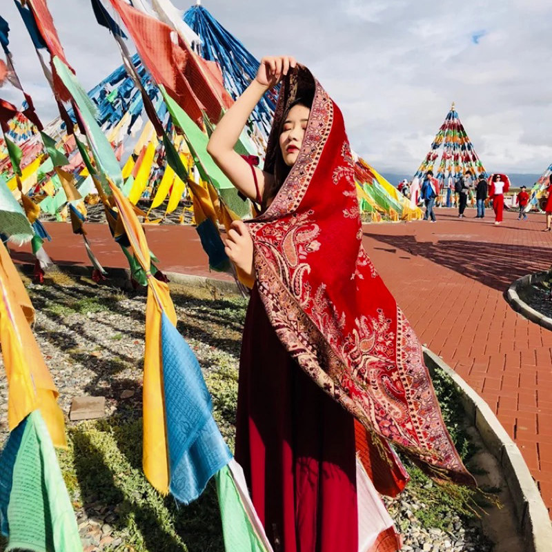 民族风披肩围巾两用海边防晒沙滩丝巾红色超大纱巾女沙漠旅游拍照,服饰配件/皮带/帽子/围巾,围巾/丝巾/披肩,淘宝优惠券,粉丝福利购,淘宝优惠卷