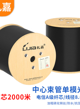 礼嘉（LIJIA国标8.0铠装单模光缆中心束管12芯2000米/轴LJ-812B2K