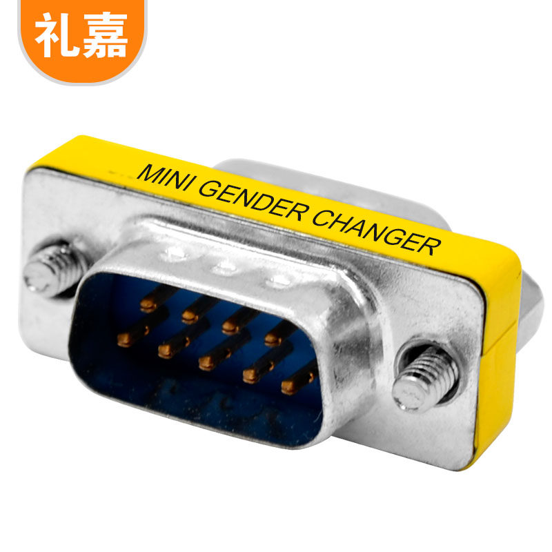 礼嘉 db9串口 台湾头 公对公 针对针双排并口公对公 转接头