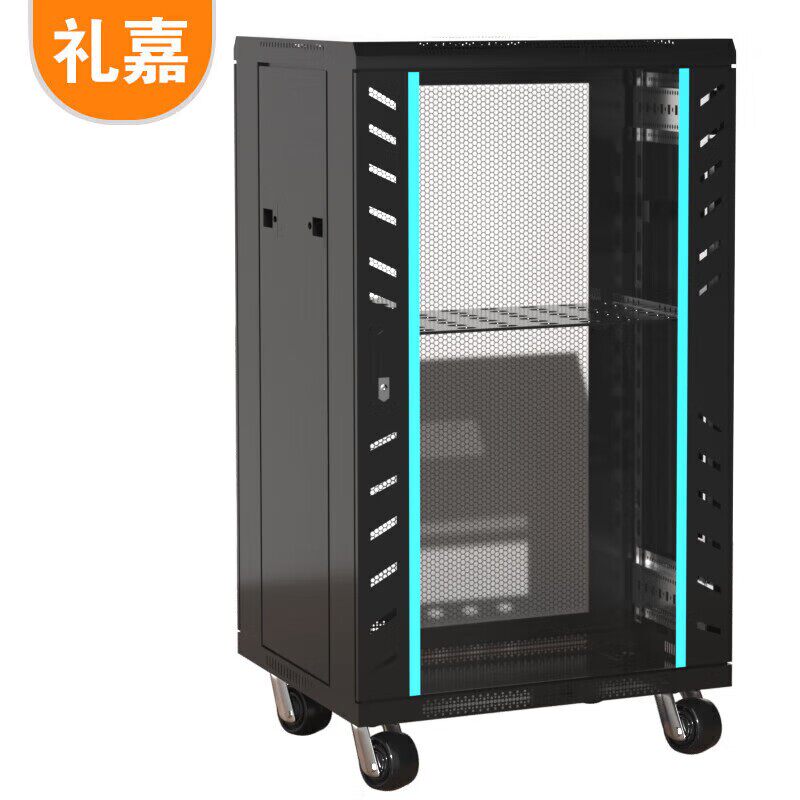 礼嘉 豪华款 1.2米22U网络机柜19英寸1200*600*600 黑色LJ-H86122