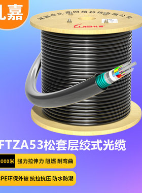 礼嘉 GYFTZA53松套层绞式铠装光缆 电信级架空/管道直埋光纤光缆