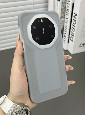 三只鱼【高档果冻壳液态硅胶深灰色】适用华为mate80RS非凡大师/80/70pro手机壳新款创意防摔全包保护套男女