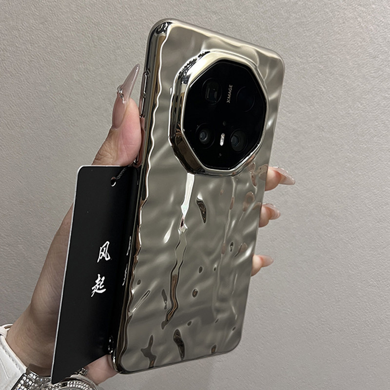 【电镀褶皱纹高级银】适用于华为mate70rs非凡大师手机壳新款商务高档华为MATE 70 RS潮牌网红防摔保护套男女,3C数码配件,手机保护套/壳,淘宝优惠券,粉丝福利购,淘宝优惠卷