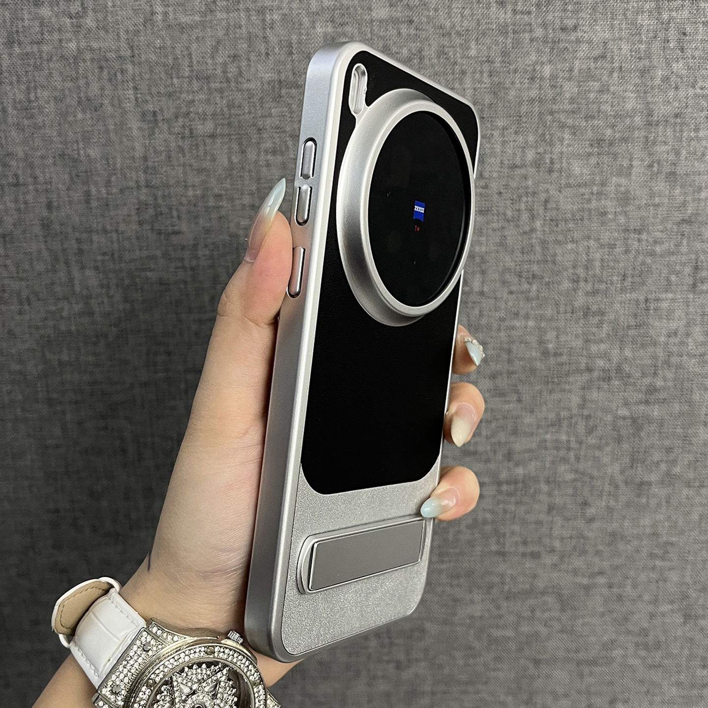 适用vivox300pro电镀支架手机壳