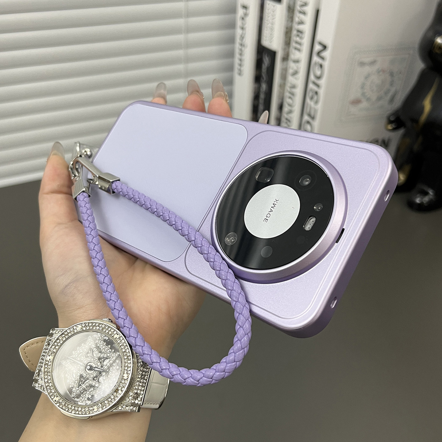 三只鱼【ins风素皮纹磁吸冷烟紫手提绳】适用华为MATE80promax/mate70air手机壳新款轻奢防摔全包保护套男女,3C数码配件,手机保护套/壳,淘宝优惠券,粉丝福利购,淘宝优惠卷