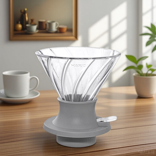 无限滤杯V60手冲滤杯树脂滤杯咖啡过滤杯 HARIO凹槽聪明杯浸泡式