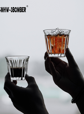 MHW-3BOMBER轰炸机玻璃咖啡杯 Dirty咖啡澳白杯拿铁杯Wright系列