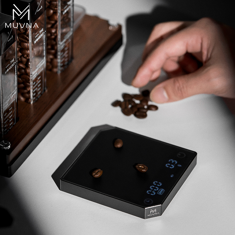 MUVNA慕威纳 意式咖啡电子秤手冲咖啡称智能计时金属咖啡专用小称