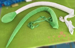 蛇公仔道具开心麻花王宁艾伦《白蛇前传》青蛇绿尾巴白蛇蒲扇尾巴