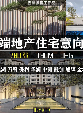 JGYX07园林景观高端地产万科住宅意向图龙湖绿城中海保利华润融创