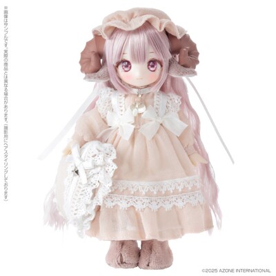 azone娃娃 1/12 12分低语小羊 藕粉色款 现货