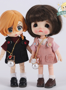 ob11鞋子 制服皮鞋 12分bjd  妹头 holala 娃鞋 学生鞋 平底皮鞋