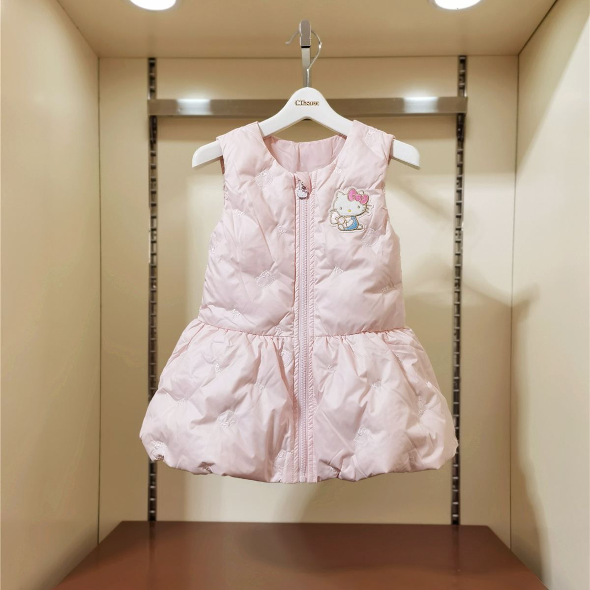 hellokitty专柜90白鸭绒羽绒马甲