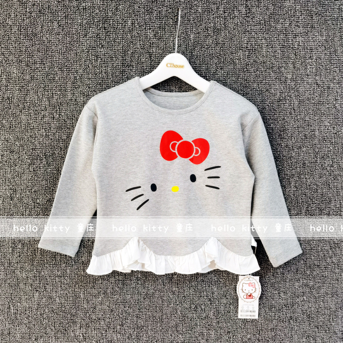 女童纯棉春秋上衣打底衫长袖T恤