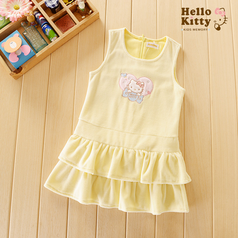 hellokitty正品天鹅绒背心洋装