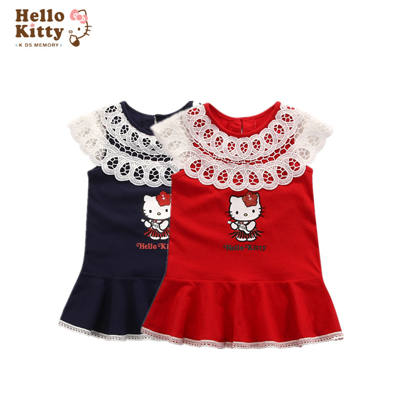 正品女童连衣裙HelloKittyT恤裙