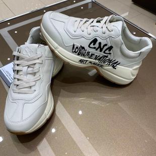 CNC男鞋2023年新款现货进口牛皮兔子涂鸦百搭休闲时尚轻奢运动