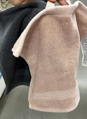 宜家毛巾吸水纯棉软面巾纯色挂式洗脸家用白色洗澡擦手亲肤小方巾