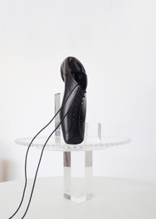 HOME 檀木黑 WORK原创设计师手工牛皮复古方头绑带两穿系带单鞋