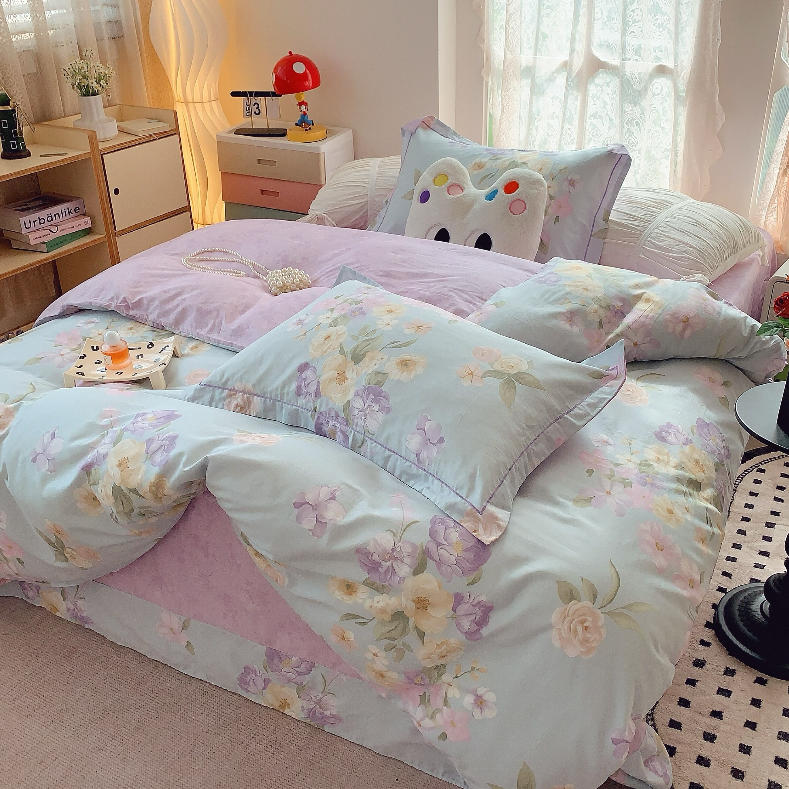 2026新款床上四件套纯棉100全棉斜纹少女梦幻宿舍三件套被套床单