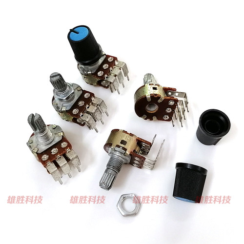 电位器垂直立式6脚圆柄轴长15MM