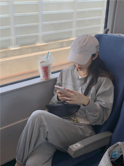 Real shot real price Korean ins blogger fashionable sweater suit lazy street style two piece set