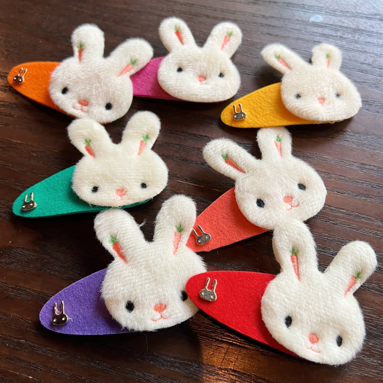 韩国南大门布艺可爱兔子球球发夹