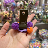 韩国bebe prince发饰 彩色可爱撞色糖果感球球百搭弹力发圈发绳