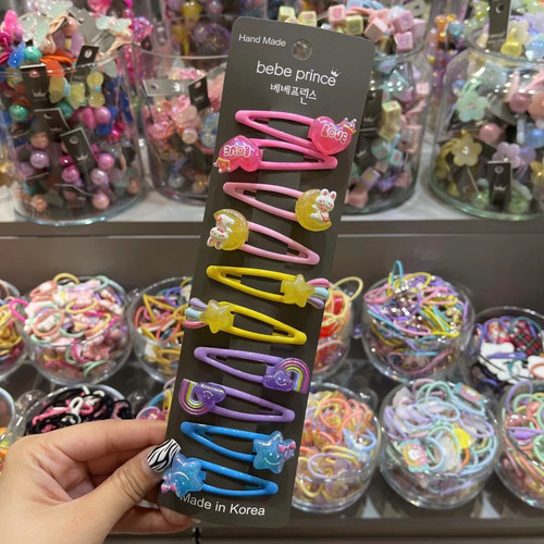 卡通可爱爱心彩虹BB夹发卡边夹