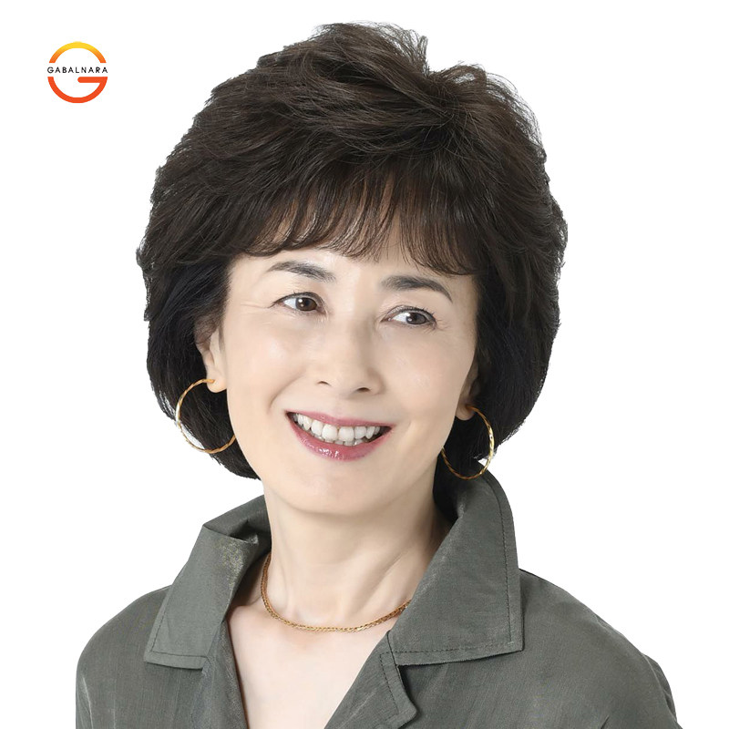 新款全手织中老年女士假发妈妈全真人发短卷光头整顶头套长沙定做