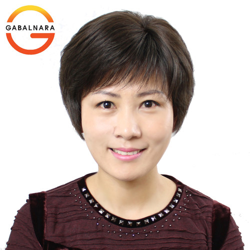 送妈妈全手织女士老人花白假发套