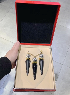 CL路铂廷萝卜丁女王权杖唇膏黑管三支口红限量套装001M/001/005m