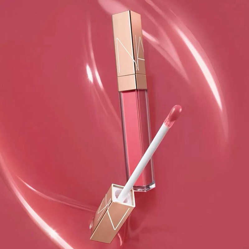 NARS纳斯水光幻彩唇蜜裸粉888粉金管镜面阿拉贡唇釉显白肉桂奶茶