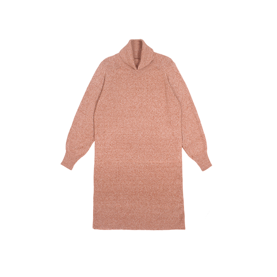 半高领休闲宽松百搭毛衣裙