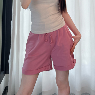 【超高性价比】外贸出口原单 夏装新款 纯色毛圈休闲短裤卫裤 女