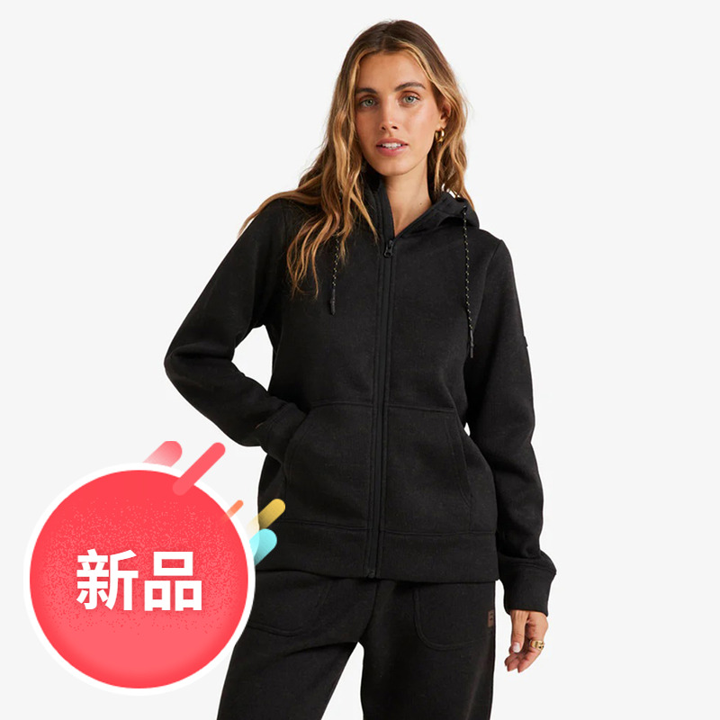 【极简风户外】澳洲出口原单 春冬新款 纯色拉链修身保暖外套卫衣