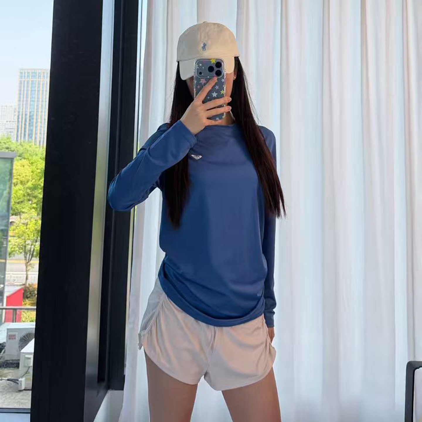 【极简LOGO】澳洲出口原单 夏装新款 速干弹力纯色长袖户外T恤 女
