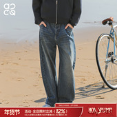 耐磨长裤 吕小虎ACTUP 子 男美式 阔腿直筒裤 2026春季 水洗弯刀牛仔裤