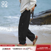 休闲松紧腰运动裤 吕小虎ACTUP 宽松直筒裤 男春季 子 松弛感针织卫裤