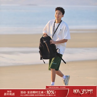 潮牌原创男装 吕小虎简约刺绣防皱短袖 夏季 男款 开叉白色上衣 t恤衫