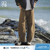 休闲裤 潮流工装 男弯刀裤 纯棉通勤长裤 吕小虎ACTUP 宽松阔腿裤 春季