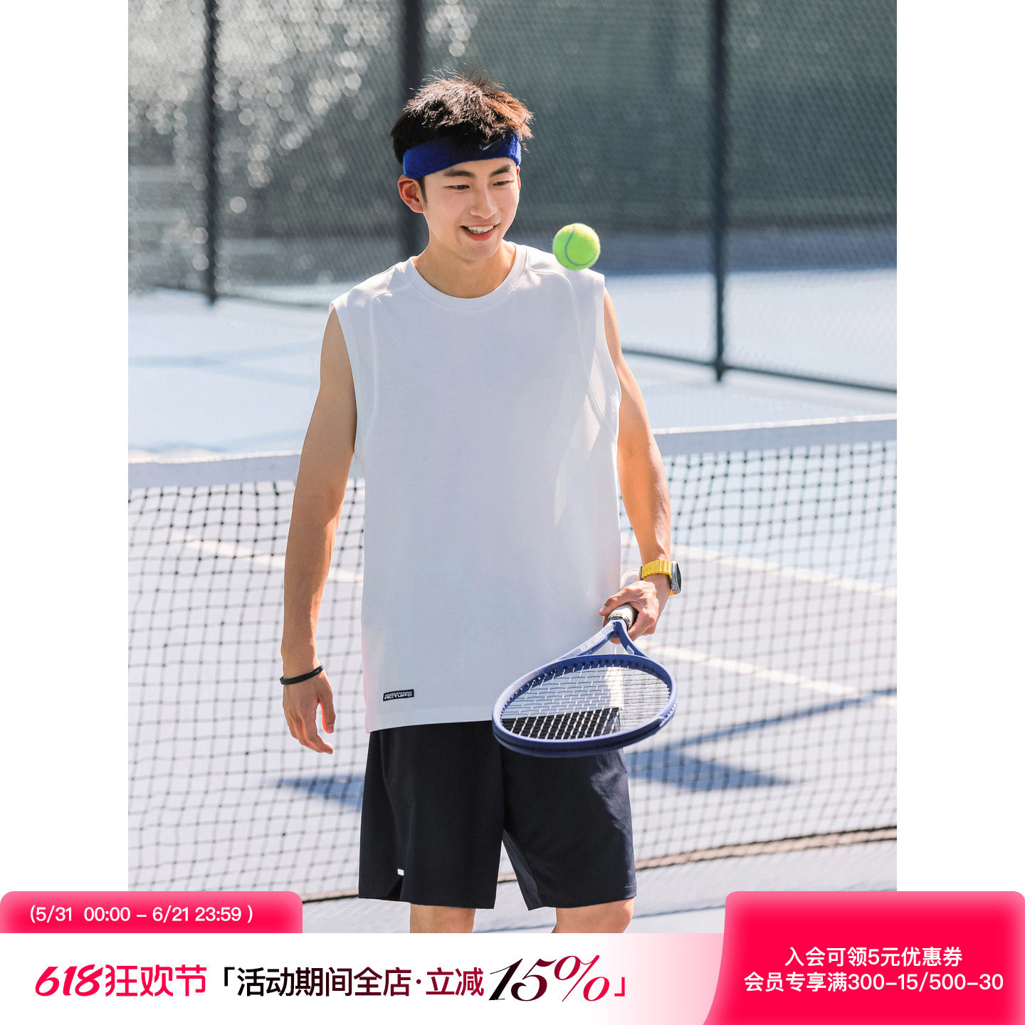 吕小虎潮牌宽肩运动健身背心男生夏季宽松休闲设计感无袖坎肩T恤