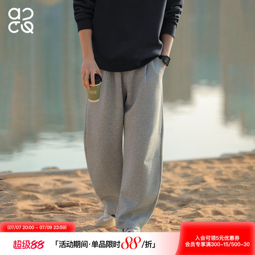 吕小虎ACTUP垂感阔腿美式卫裤