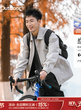 吕小虎2026年春季户外防泼水教练夹克男士翻领外套高级美式冲锋衣