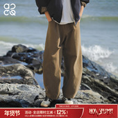 春季 纯棉通勤长裤 潮流工装 吕小虎ACTUP 休闲裤 男弯刀裤 宽松阔腿裤