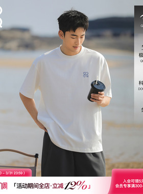 吕小虎ACTUP 2026夏季ins潮牌白色短袖男生T恤宽松基础通勤打底衫